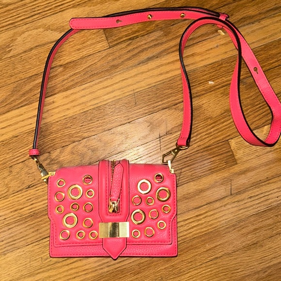 Rebecca Minkoff small pink and gold crossbody LIKE NEW - Picture 1 of 5